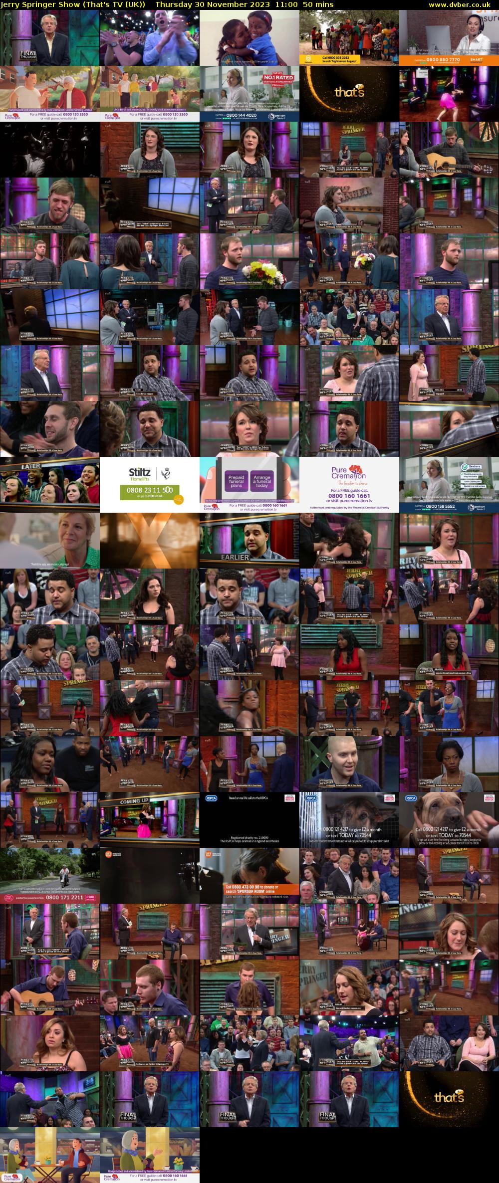 Jerry Springer Show (That's TV (UK)) Thursday 30 November 2023 11:00 - 11:50