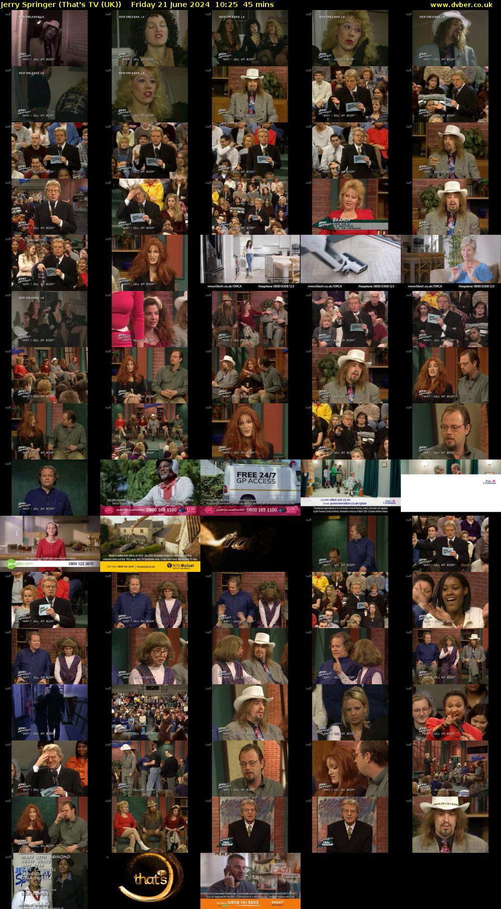 Jerry Springer (That's TV (UK)) Friday 21 June 2024 10:25 - 11:10