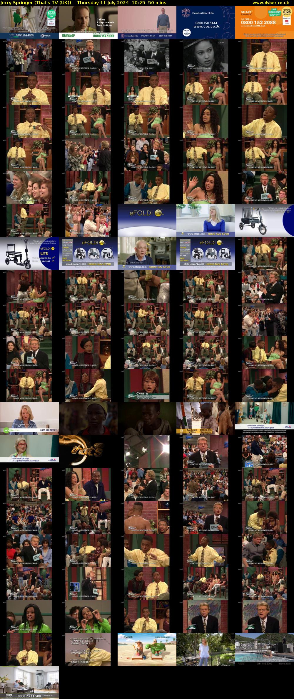 Jerry Springer (That's TV (UK)) Thursday 11 July 2024 10:25 - 11:15