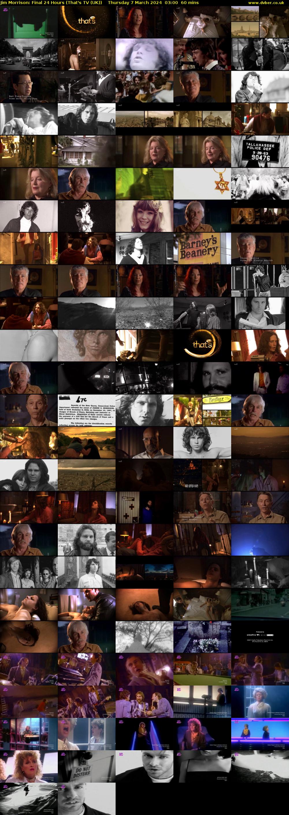 Jim Morrison: Final 24 Hours (That's TV (UK)) Thursday 7 March 2024 03:00 - 04:00