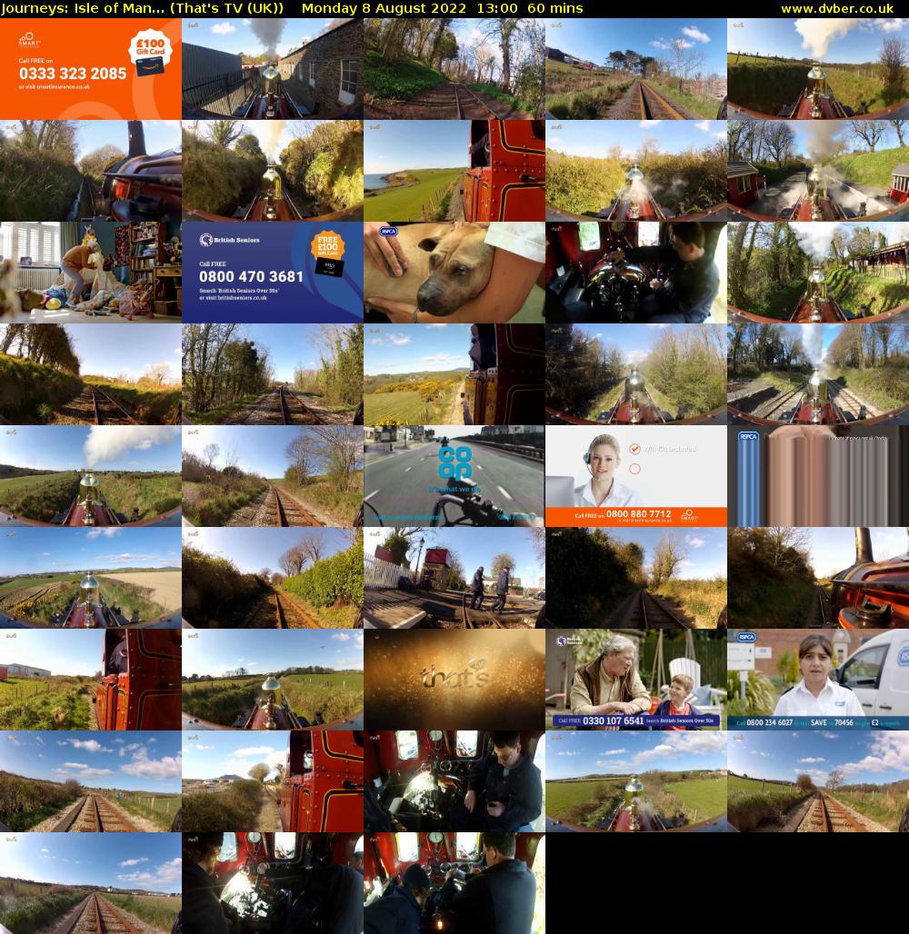 Journeys: Isle of Man... (That's TV (UK)) Monday 8 August 2022 13:00 - 14:00
