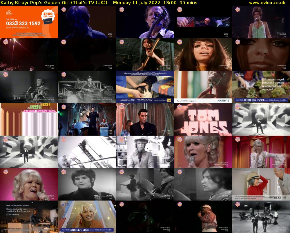 Kathy Kirby: Pop's Golden Girl (That's TV (UK)) Monday 11 July 2022 13:00 - 14:35