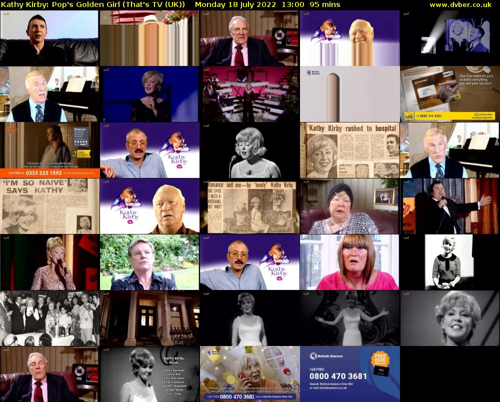 Kathy Kirby: Pop's Golden Girl (That's TV (UK)) Monday 18 July 2022 13:00 - 14:35