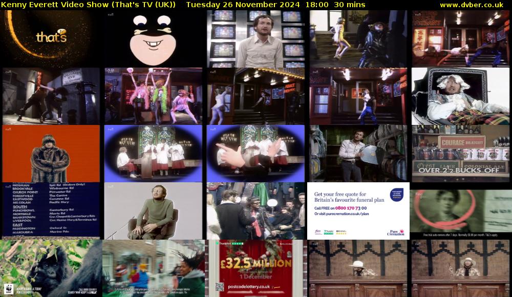 Kenny Everett Video Show (That's TV (UK)) Tuesday 26 November 2024 18:00 - 18:30