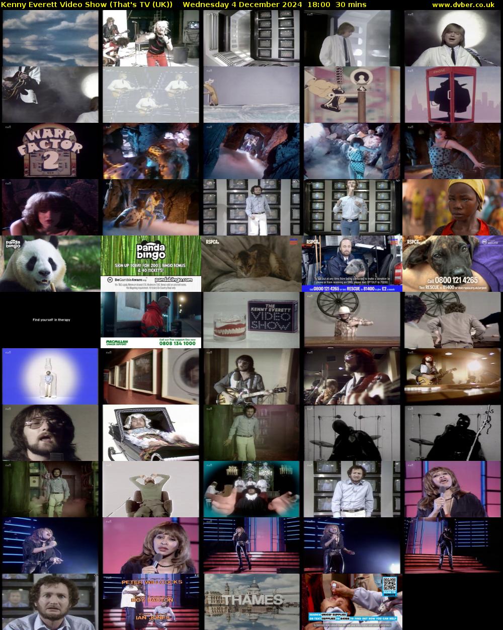Kenny Everett Video Show (That's TV (UK)) Wednesday 4 December 2024 18:00 - 18:30