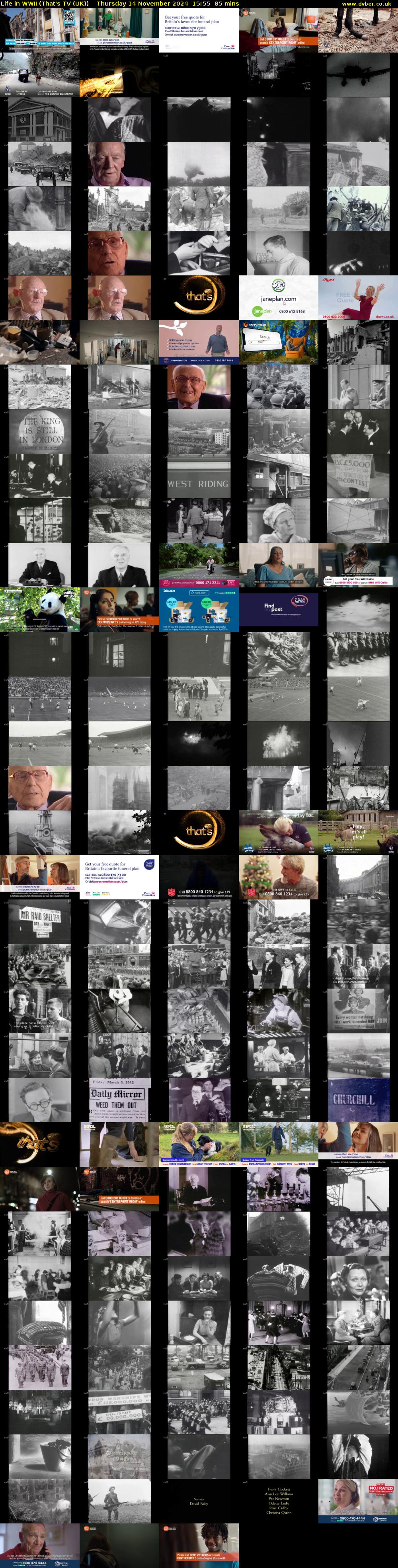Life in WWII (That's TV (UK)) Thursday 14 November 2024 15:55 - 17:20