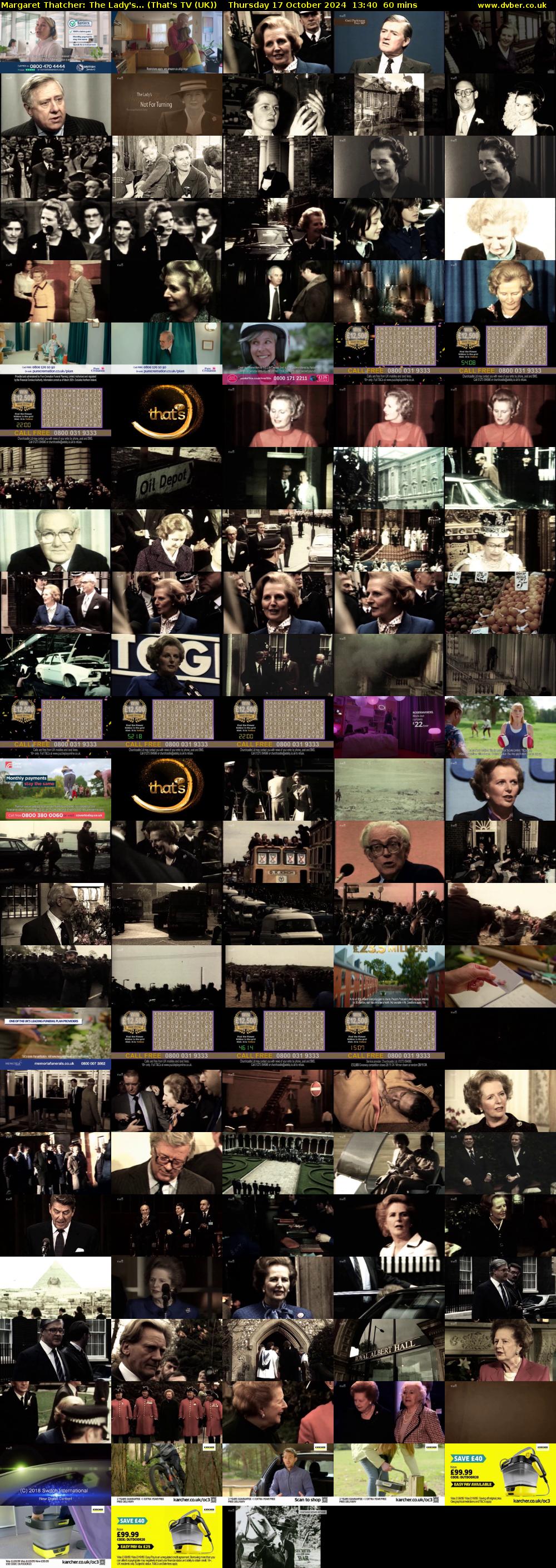 Margaret Thatcher: The Lady's... (That's TV (UK)) Thursday 17 October 2024 13:40 - 14:40