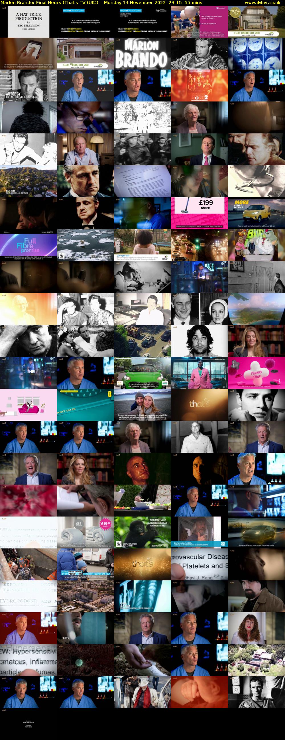 Marlon Brando: Final Hours (That's TV (UK)) Monday 14 November 2022 23:15 - 00:10
