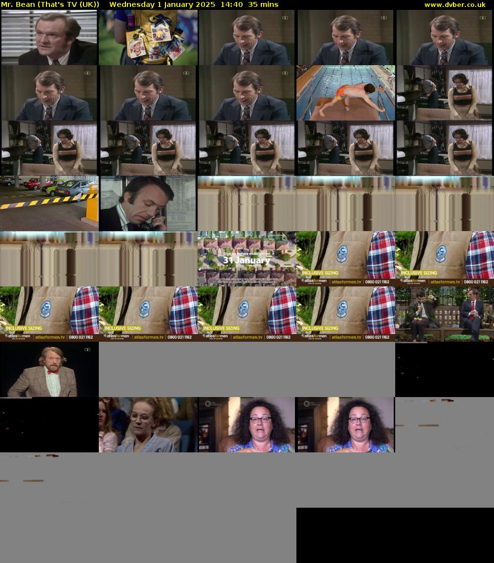 Mr. Bean (That's TV (UK)) Wednesday 1 January 2025 14:40 - 15:15