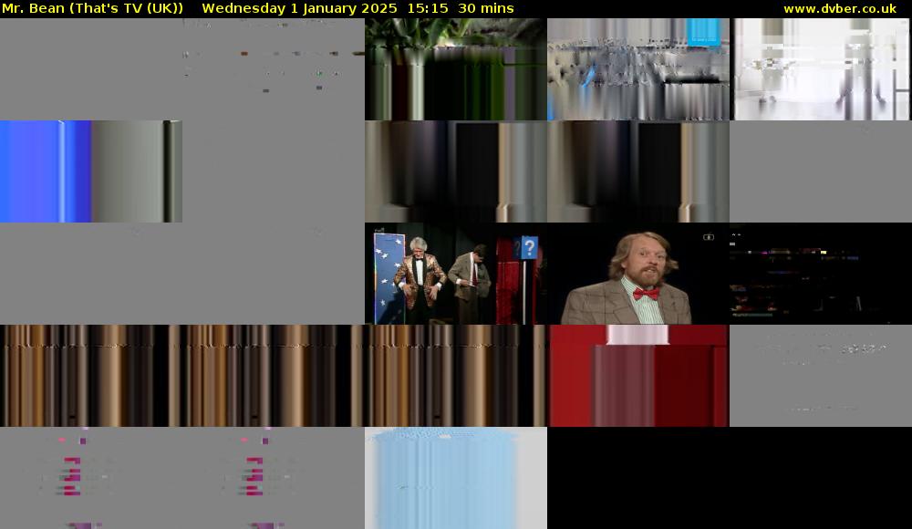 Mr. Bean (That's TV (UK)) Wednesday 1 January 2025 15:15 - 15:45