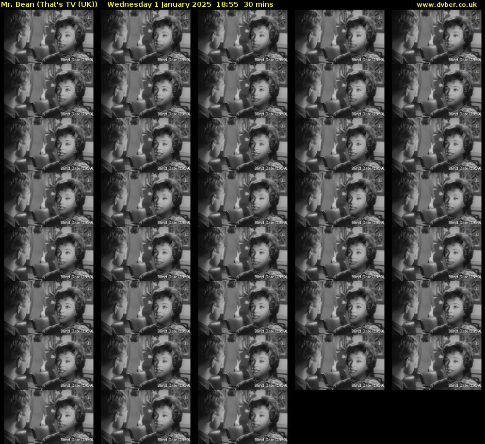 Mr. Bean (That's TV (UK)) Wednesday 1 January 2025 18:55 - 19:25