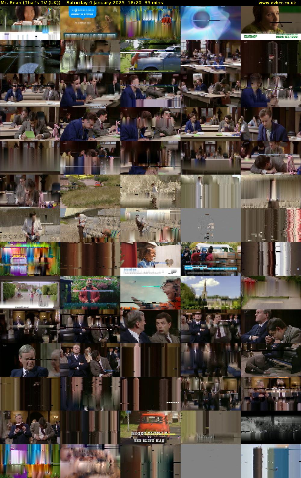 Mr. Bean (That's TV (UK)) Saturday 4 January 2025 18:20 - 18:55