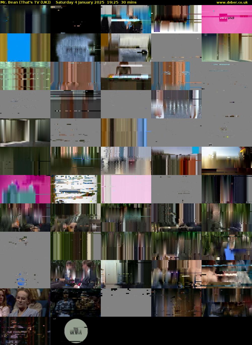 Mr. Bean (That's TV (UK)) Saturday 4 January 2025 19:25 - 19:55