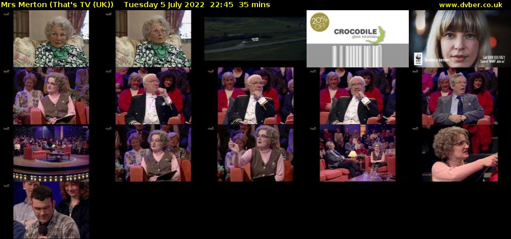 Mrs Merton (That's TV (UK)) Tuesday 5 July 2022 22:45 - 23:20
