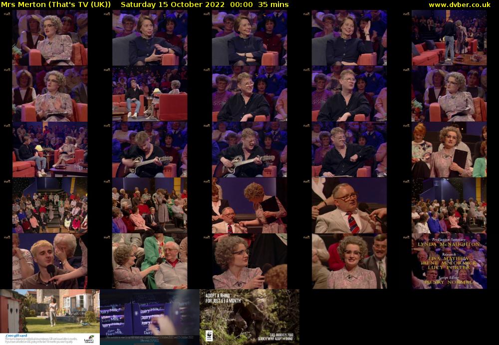 Mrs Merton (That's TV (UK)) Saturday 15 October 2022 00:00 - 00:35