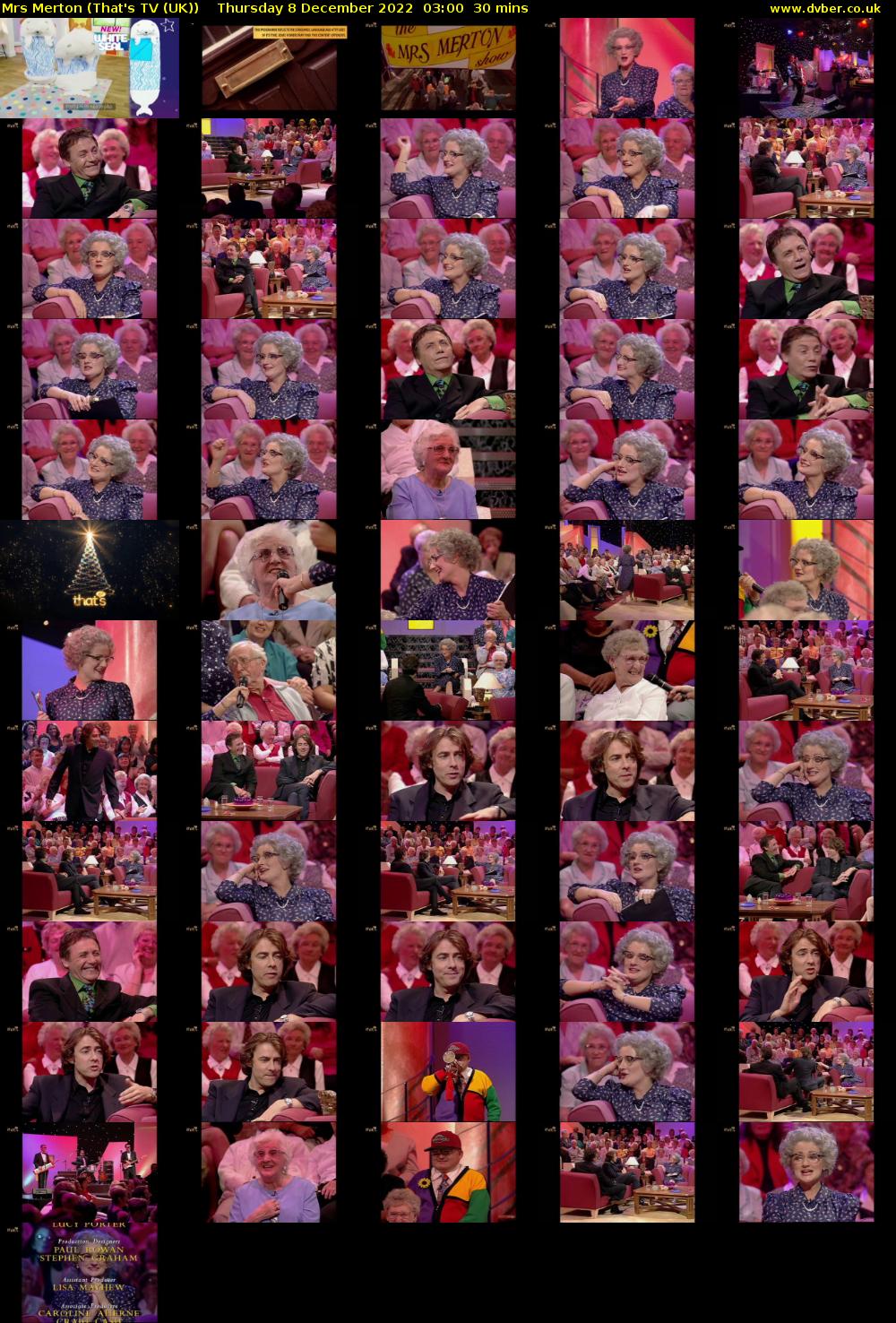Mrs Merton (That's TV (UK)) Thursday 8 December 2022 03:00 - 03:30
