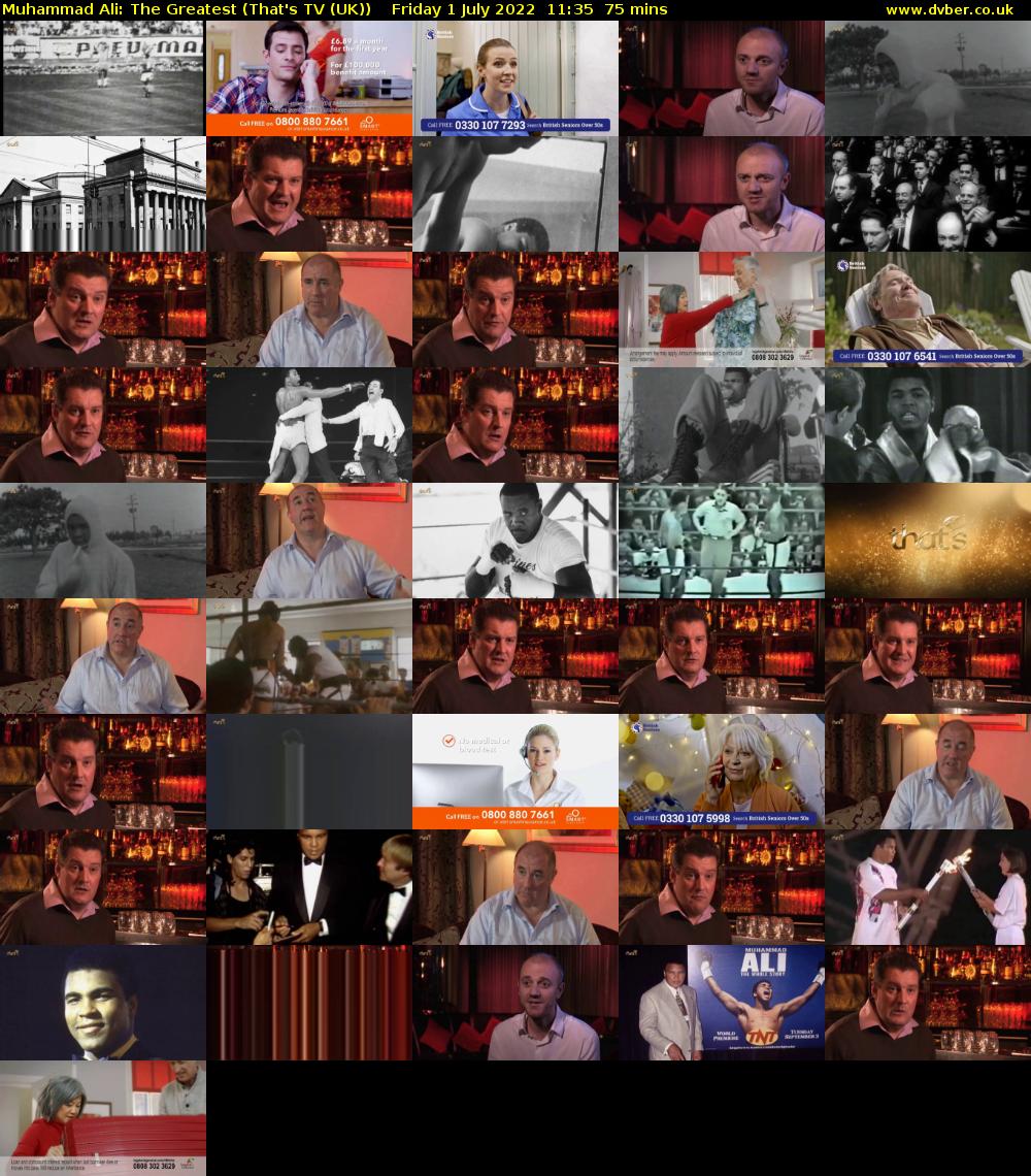 Muhammad Ali: The Greatest (That's TV (UK)) Friday 1 July 2022 11:35 - 12:50