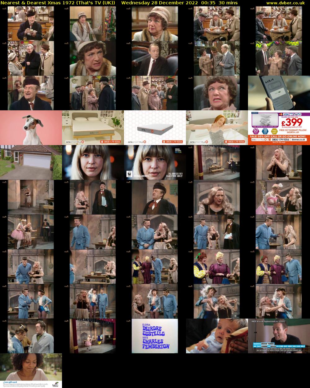 Nearest & Dearest Xmas 1972 (That's TV (UK)) Wednesday 28 December 2022 00:35 - 01:05