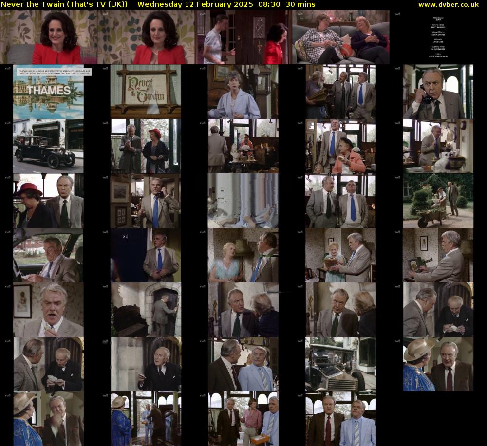 Never the Twain (That's TV (UK)) Wednesday 12 February 2025 08:30 - 09:00