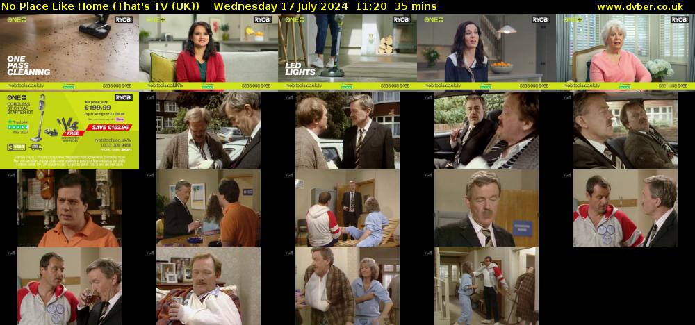 No Place Like Home (That's TV (UK)) Wednesday 17 July 2024 11:20 - 11:55