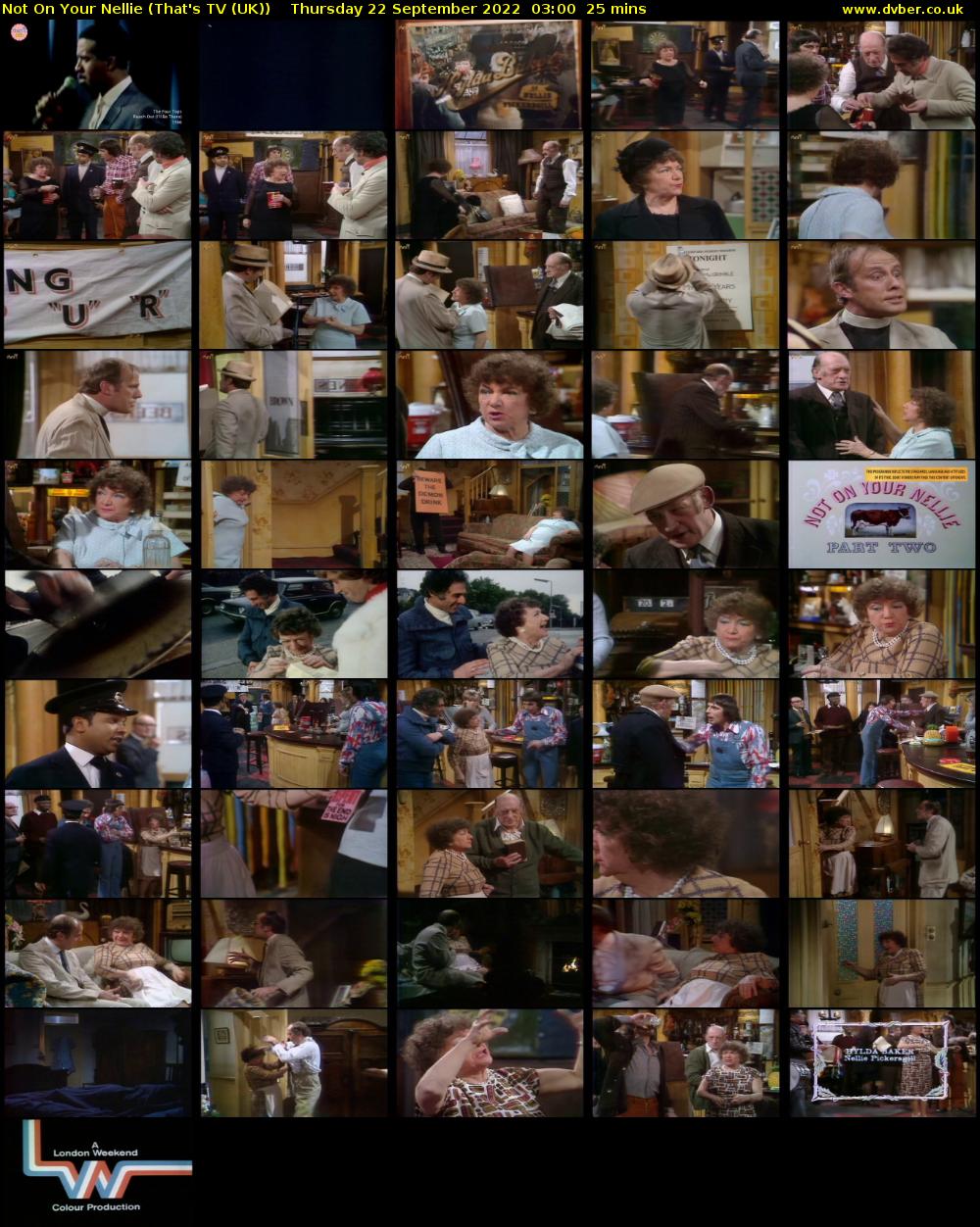 Not On Your Nellie (That's TV (UK)) Thursday 22 September 2022 03:00 - 03:25