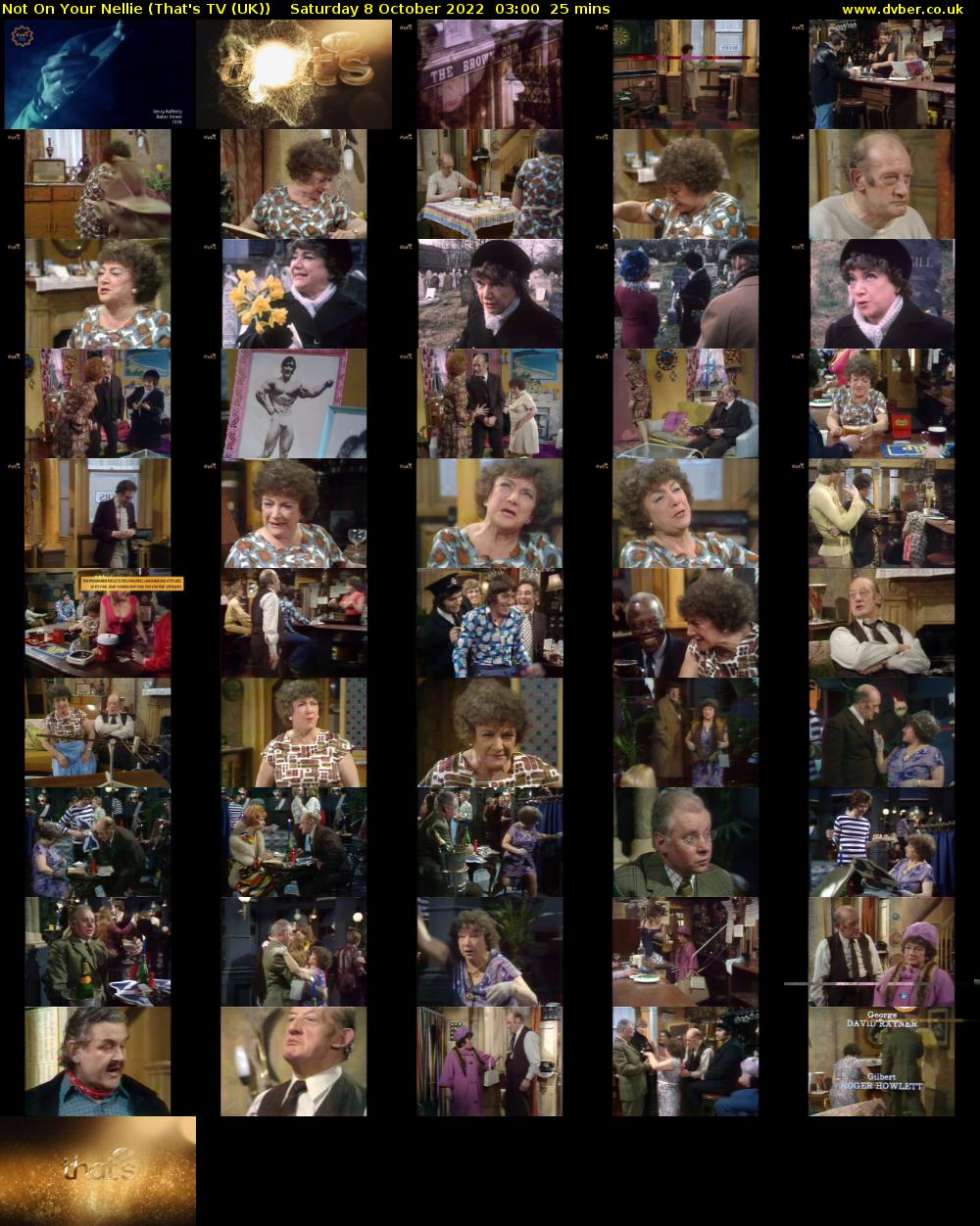 Not On Your Nellie (That's TV (UK)) Saturday 8 October 2022 03:00 - 03:25