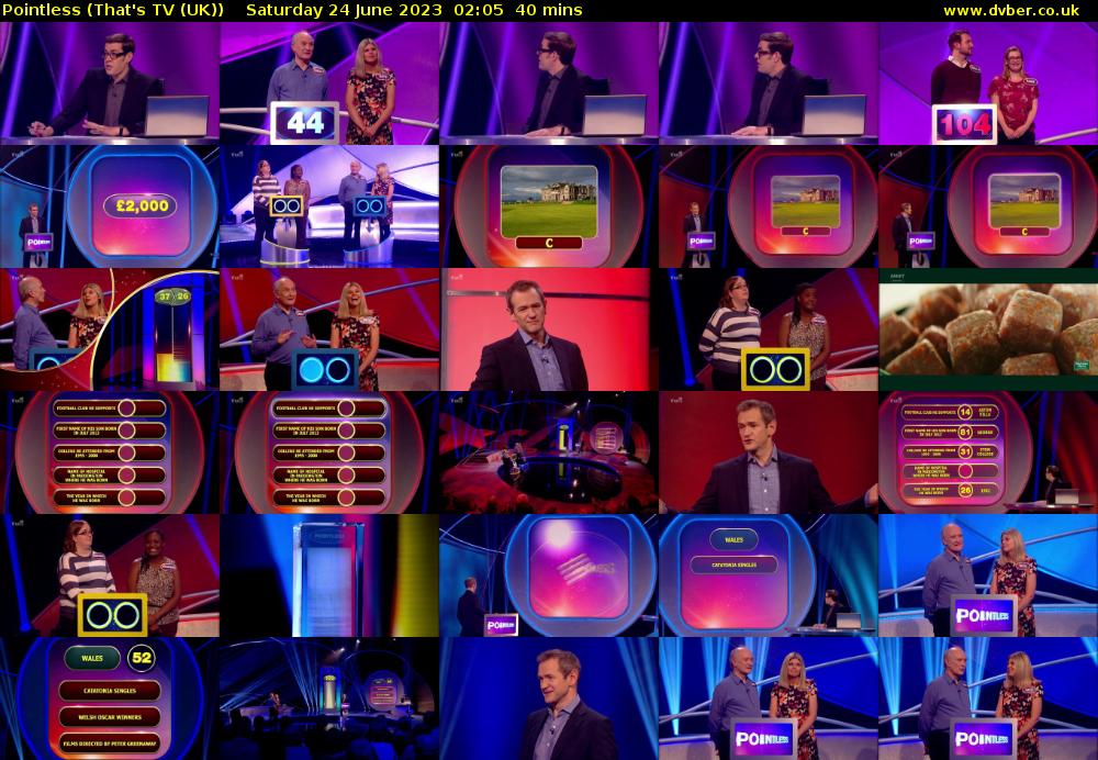 Pointless (That's TV (UK)) Saturday 24 June 2023 02:05 - 02:45