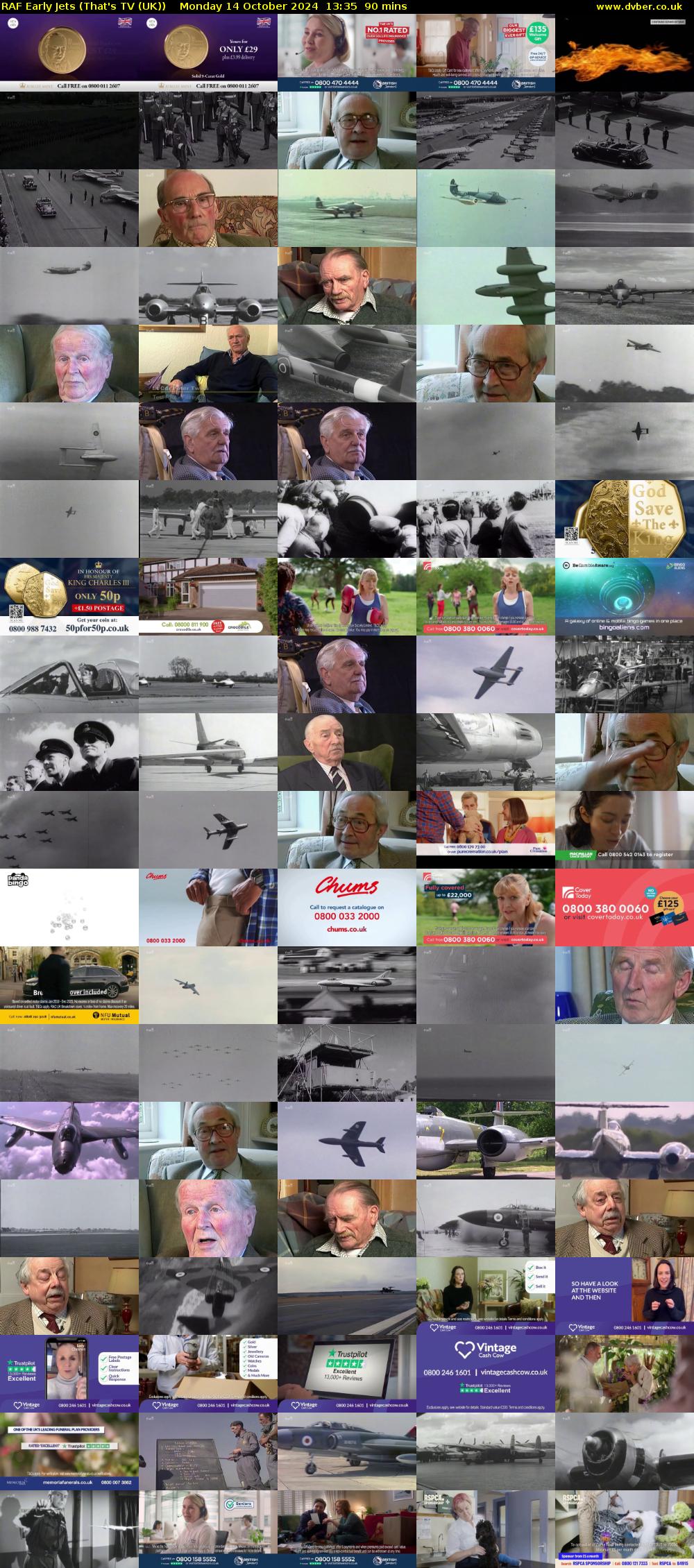 RAF Early Jets (That's TV (UK)) Monday 14 October 2024 13:35 - 15:05
