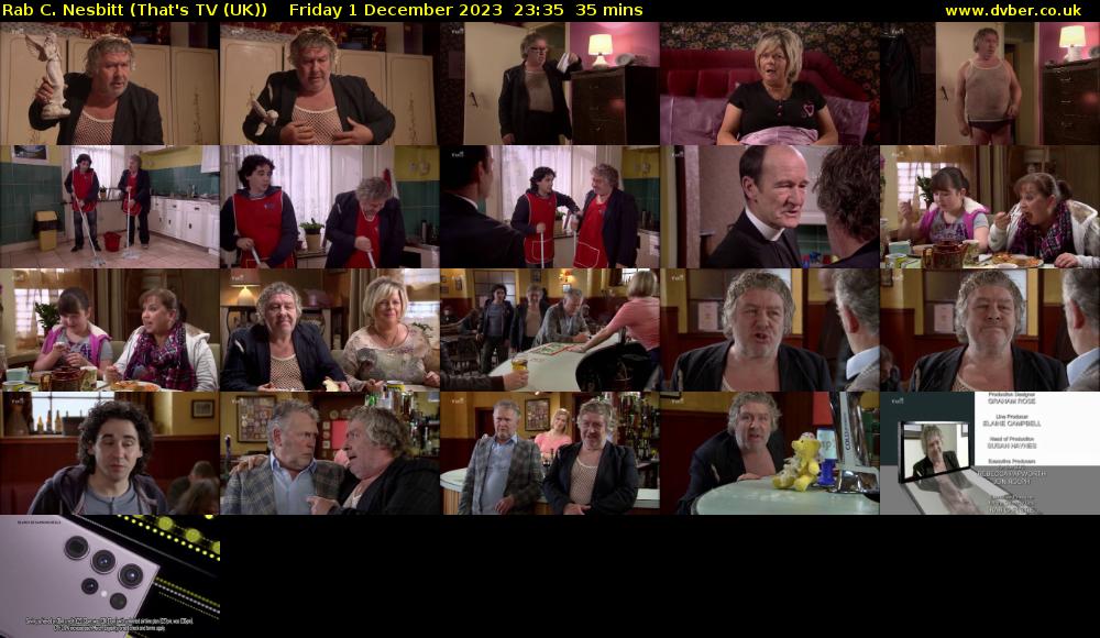 Rab C. Nesbitt (That's TV (UK)) Friday 1 December 2023 23:35 - 00:10