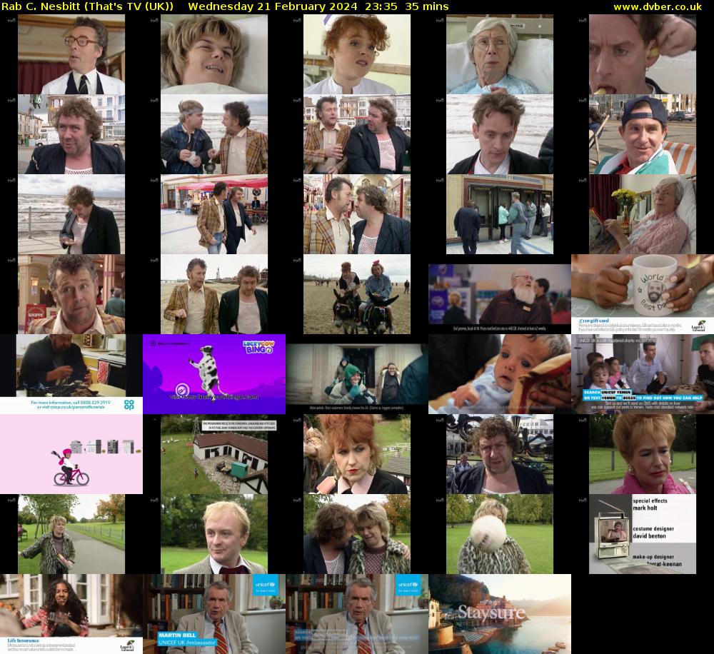 Rab C. Nesbitt (That's TV (UK)) Wednesday 21 February 2024 23:35 - 00:10