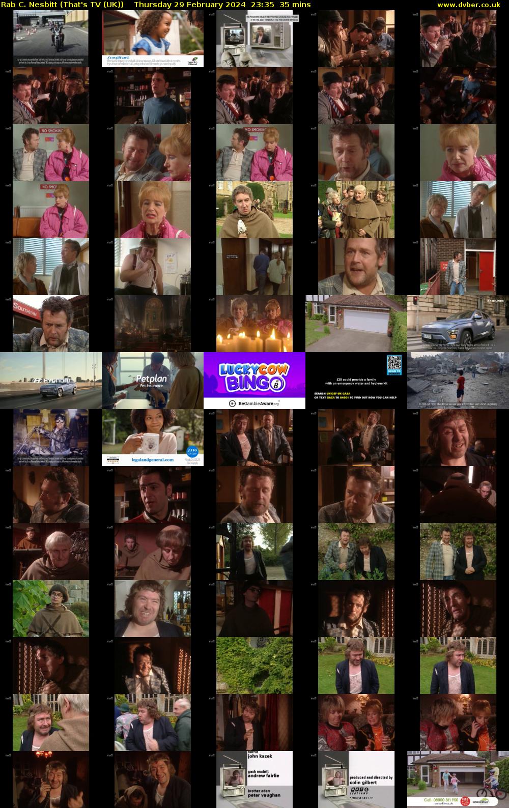 Rab C. Nesbitt (That's TV (UK)) Thursday 29 February 2024 23:35 - 00:10