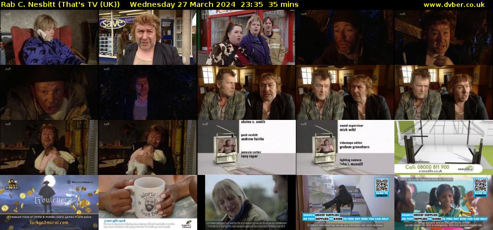 Rab C. Nesbitt (That's TV (UK)) Wednesday 27 March 2024 23:35 - 00:10