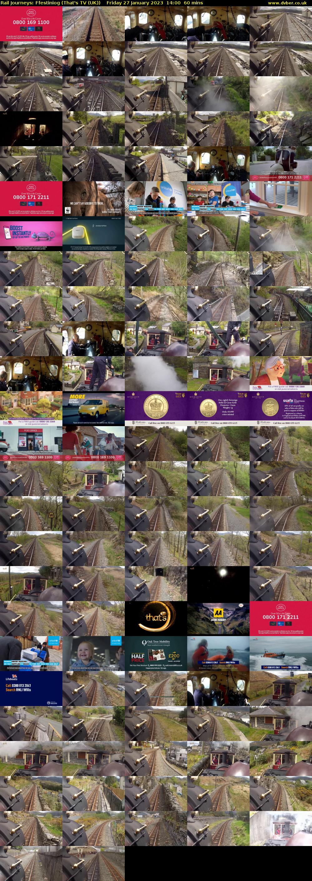 Rail Journeys: Ffestiniog (That's TV (UK)) Friday 27 January 2023 14:00 - 15:00