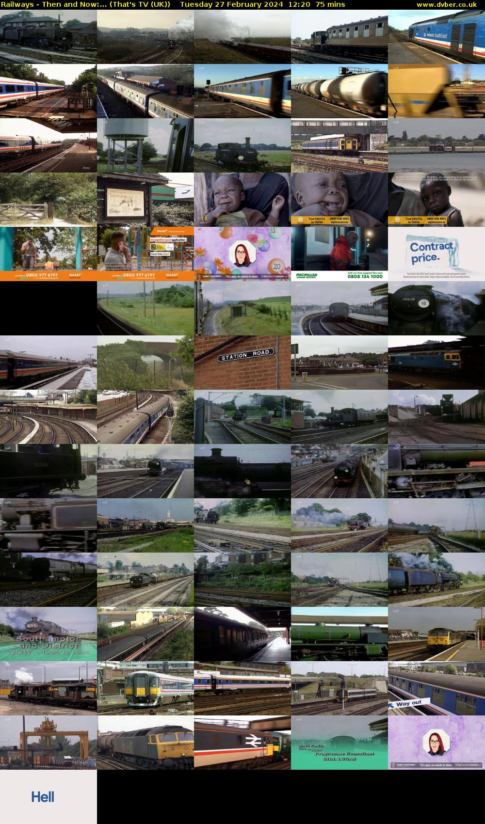 Railways - Then and Now:... (That's TV (UK)) Tuesday 27 February 2024 12:20 - 13:35