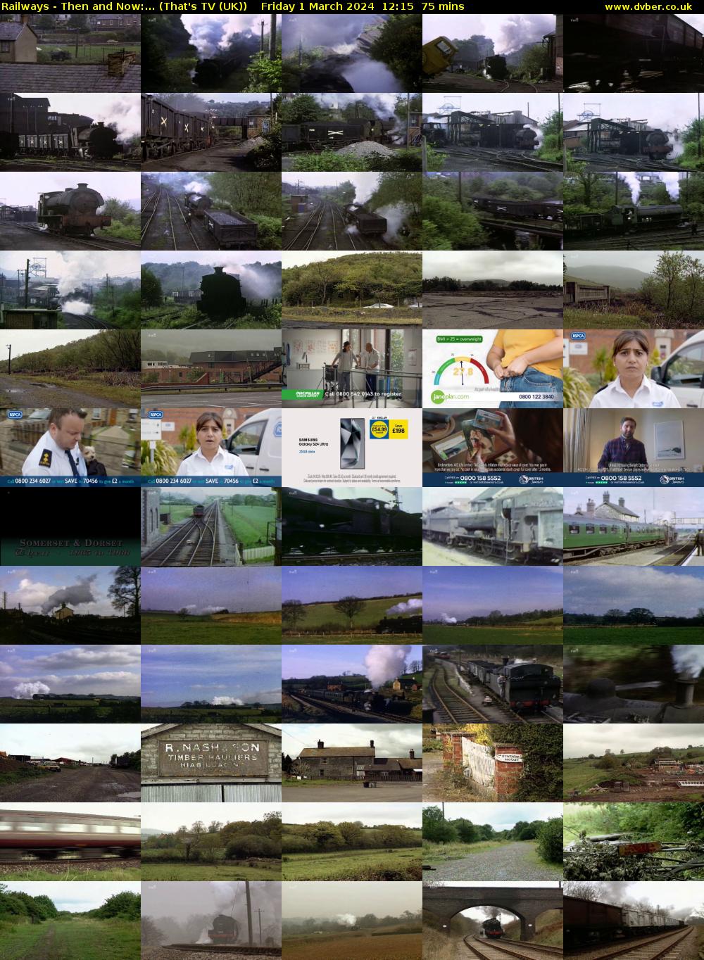 Railways - Then and Now:... (That's TV (UK)) Friday 1 March 2024 12:15 - 13:30