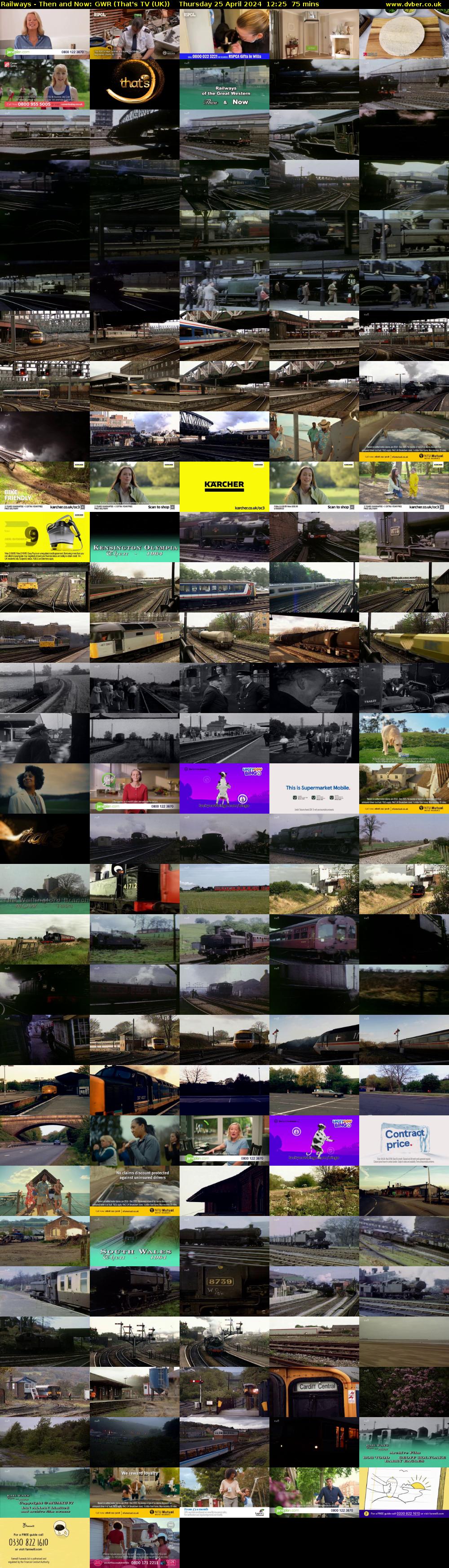 Railways - Then and Now: GWR (That's TV (UK)) Thursday 25 April 2024 12:25 - 13:40