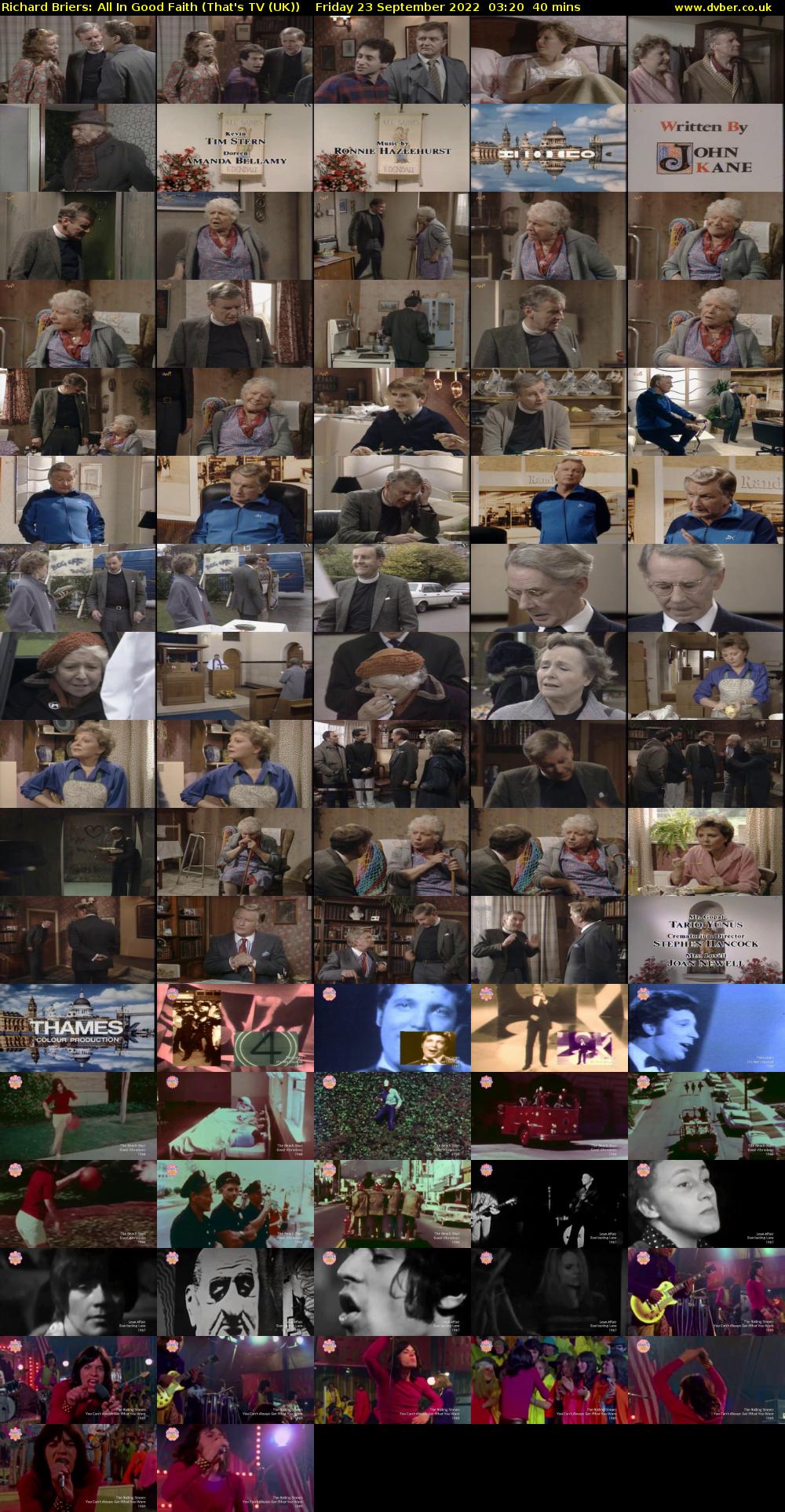 Richard Briers: All In Good Faith (That's TV (UK)) Friday 23 September 2022 03:20 - 04:00