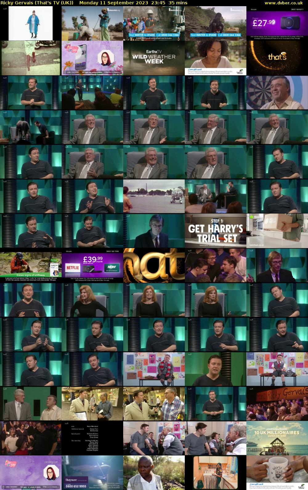 Ricky Gervais (That's TV (UK)) Monday 11 September 2023 23:45 - 00:20