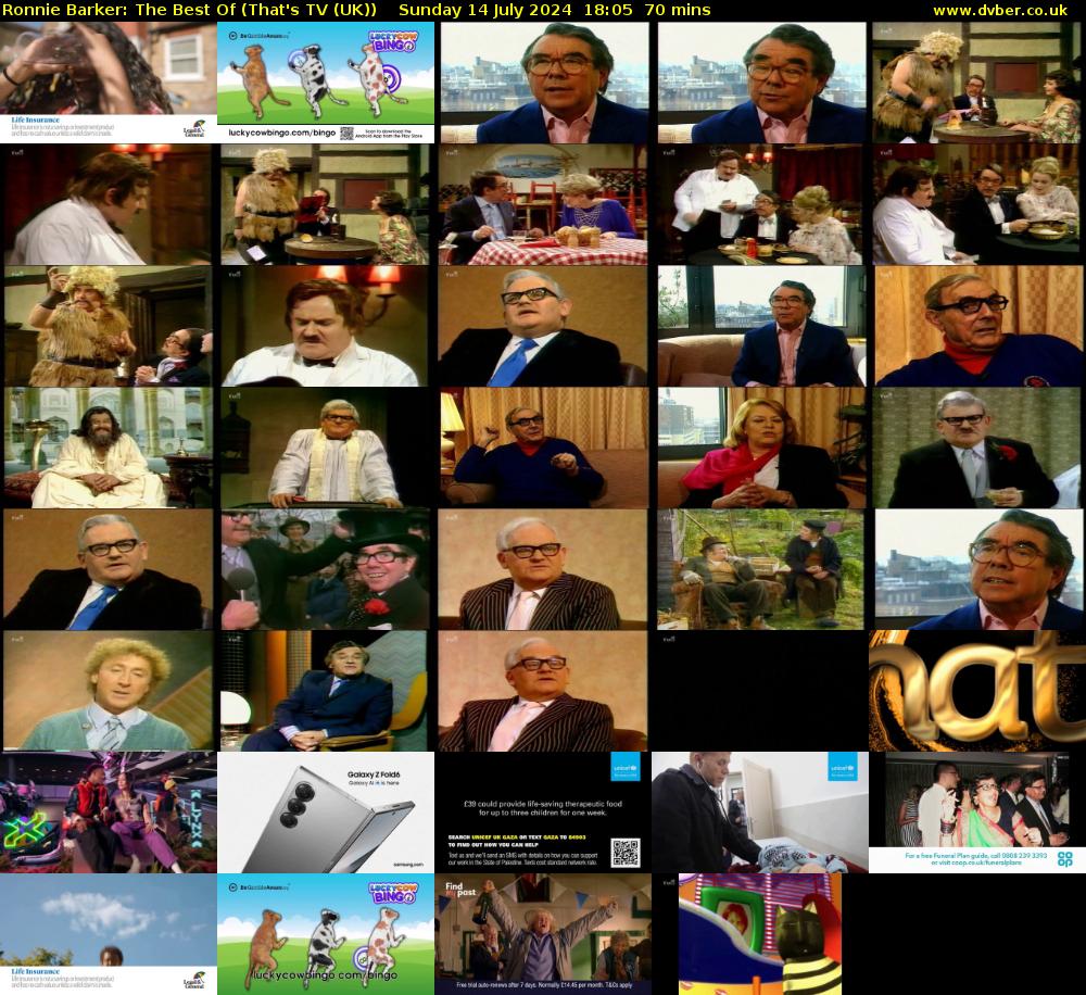 Ronnie Barker: The Best Of (That's TV (UK)) Sunday 14 July 2024 18:05 - 19:15