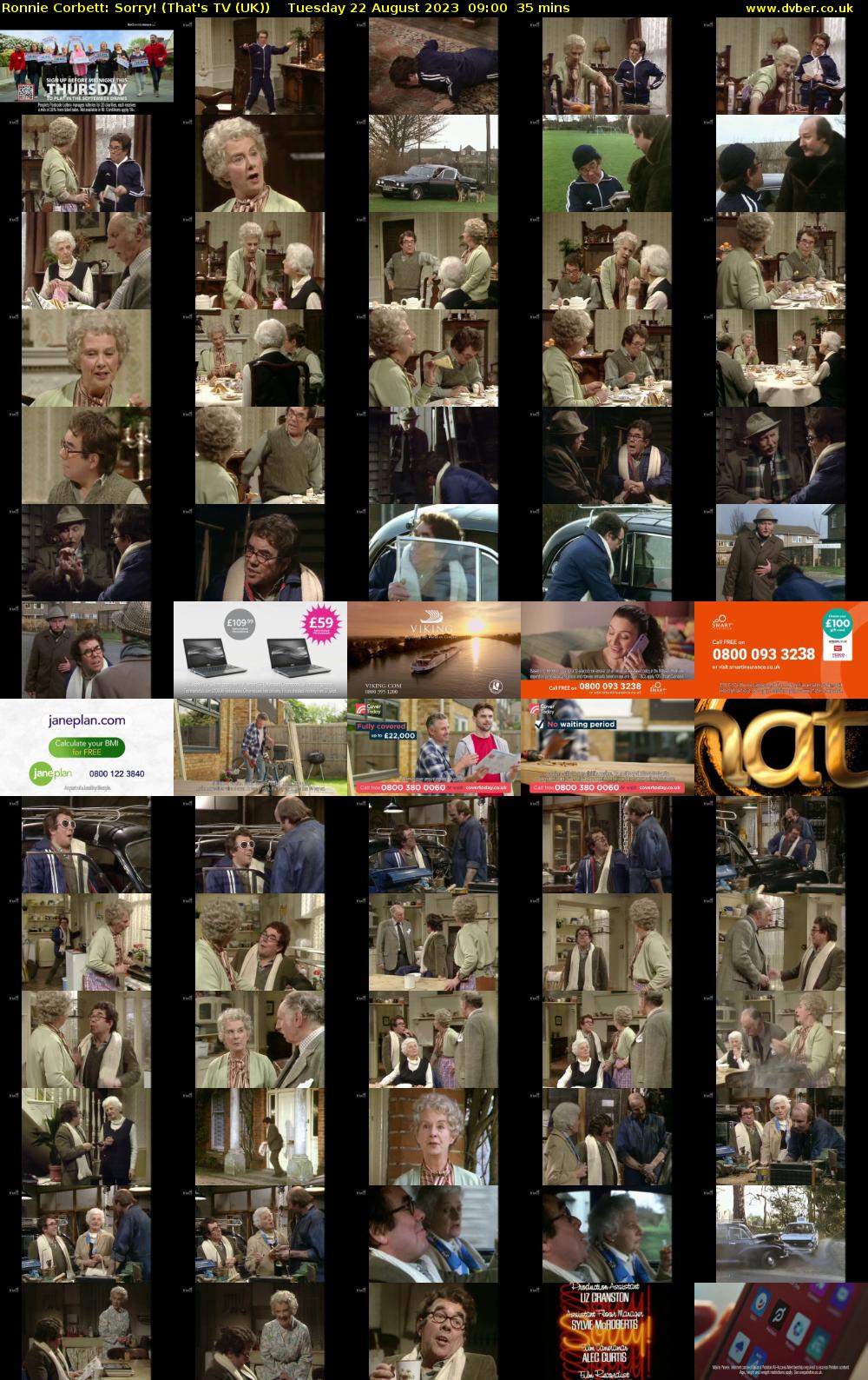 Ronnie Corbett: Sorry! (That's TV (UK)) Tuesday 22 August 2023 09:00 - 09:35