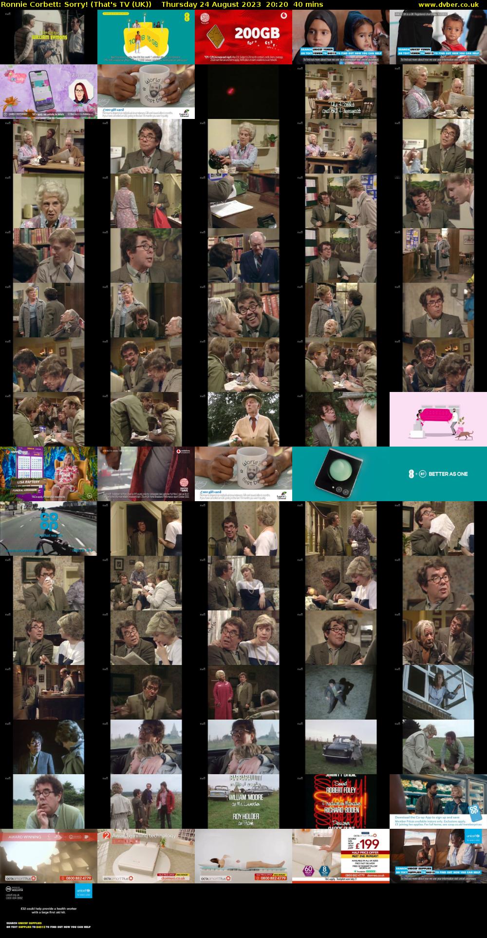 Ronnie Corbett: Sorry! (That's TV (UK)) Thursday 24 August 2023 20:20 - 21:00