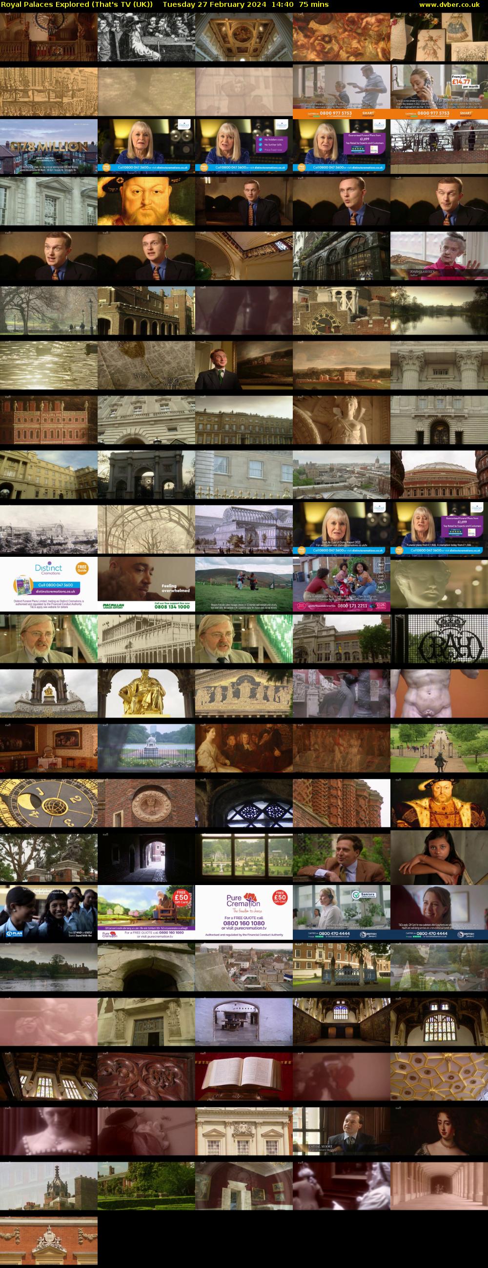 Royal Palaces Explored (That's TV (UK)) Tuesday 27 February 2024 14:40 - 15:55