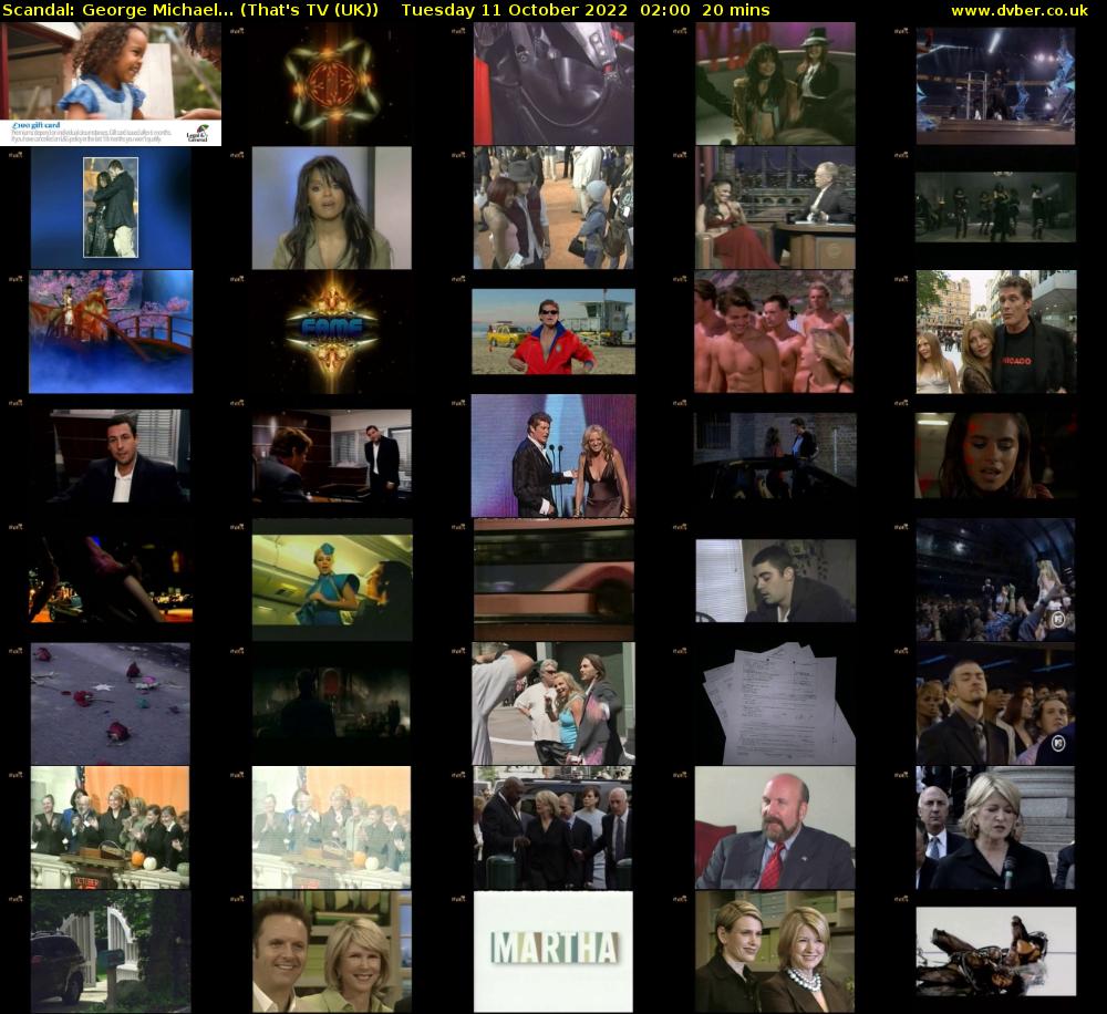 Scandal: George Michael... (That's TV (UK)) Tuesday 11 October 2022 02:00 - 02:20