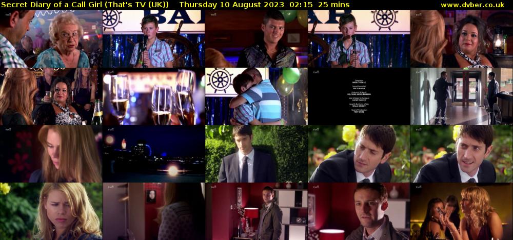Secret Diary of a Call Girl (That's TV (UK)) Thursday 10 August 2023 02:15 - 02:40