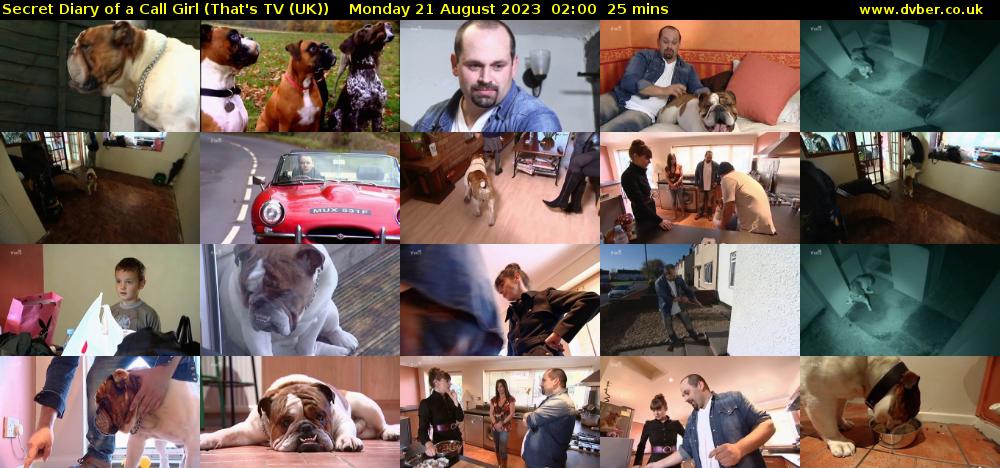 Secret Diary of a Call Girl (That's TV (UK)) Monday 21 August 2023 02:00 - 02:25