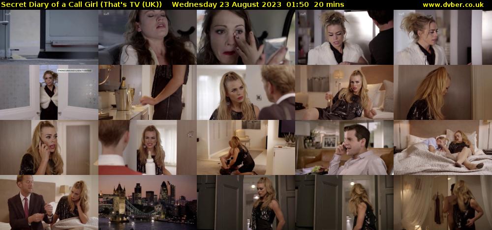 Secret Diary of a Call Girl (That's TV (UK)) Wednesday 23 August 2023 01:50 - 02:10