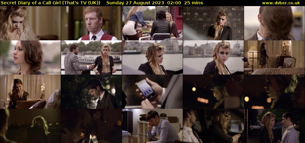 Secret Diary of a Call Girl (That's TV (UK)) Sunday 27 August 2023 02:00 - 02:25
