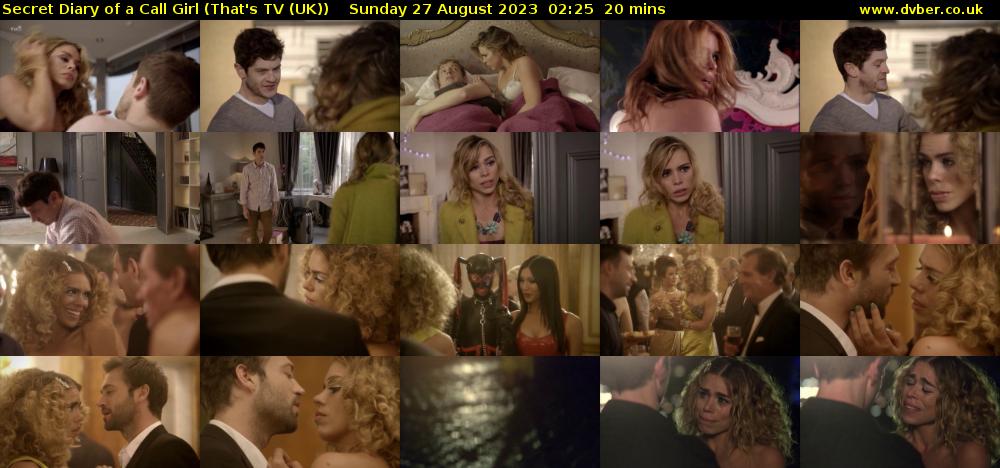 Secret Diary of a Call Girl (That's TV (UK)) Sunday 27 August 2023 02:25 - 02:45