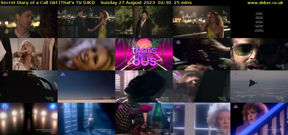 Secret Diary of a Call Girl (That's TV (UK)) Sunday 27 August 2023 02:30 - 02:55