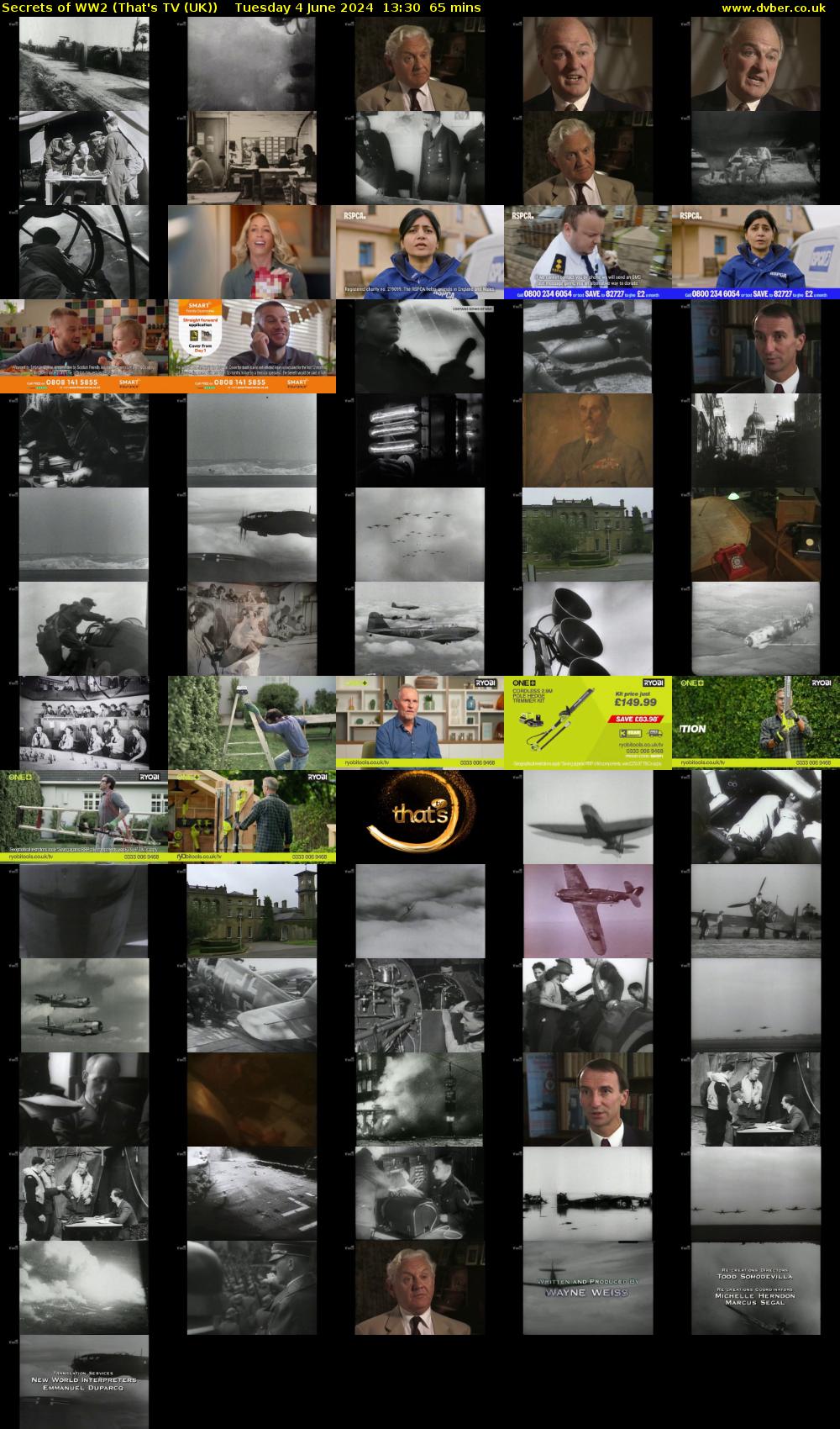 Secrets of WW2 (That's TV (UK)) Tuesday 4 June 2024 13:30 - 14:35